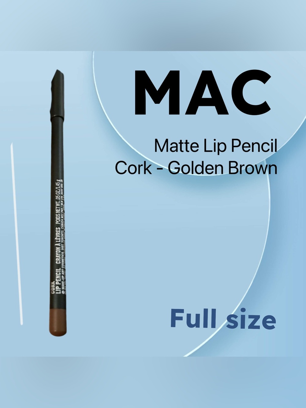 🇨🇦🆕NWOB MAC |FULL| Matte Finish Cork Golden brown Lip Pencil